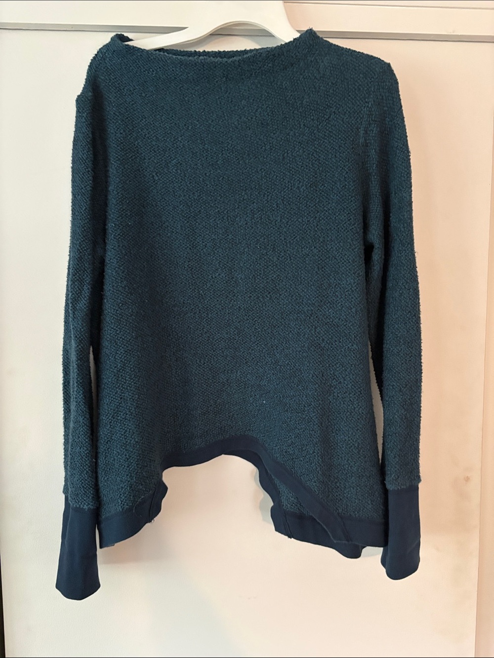 Relaxed Teal Crewneck Sweater - Long Sleeve Pullover